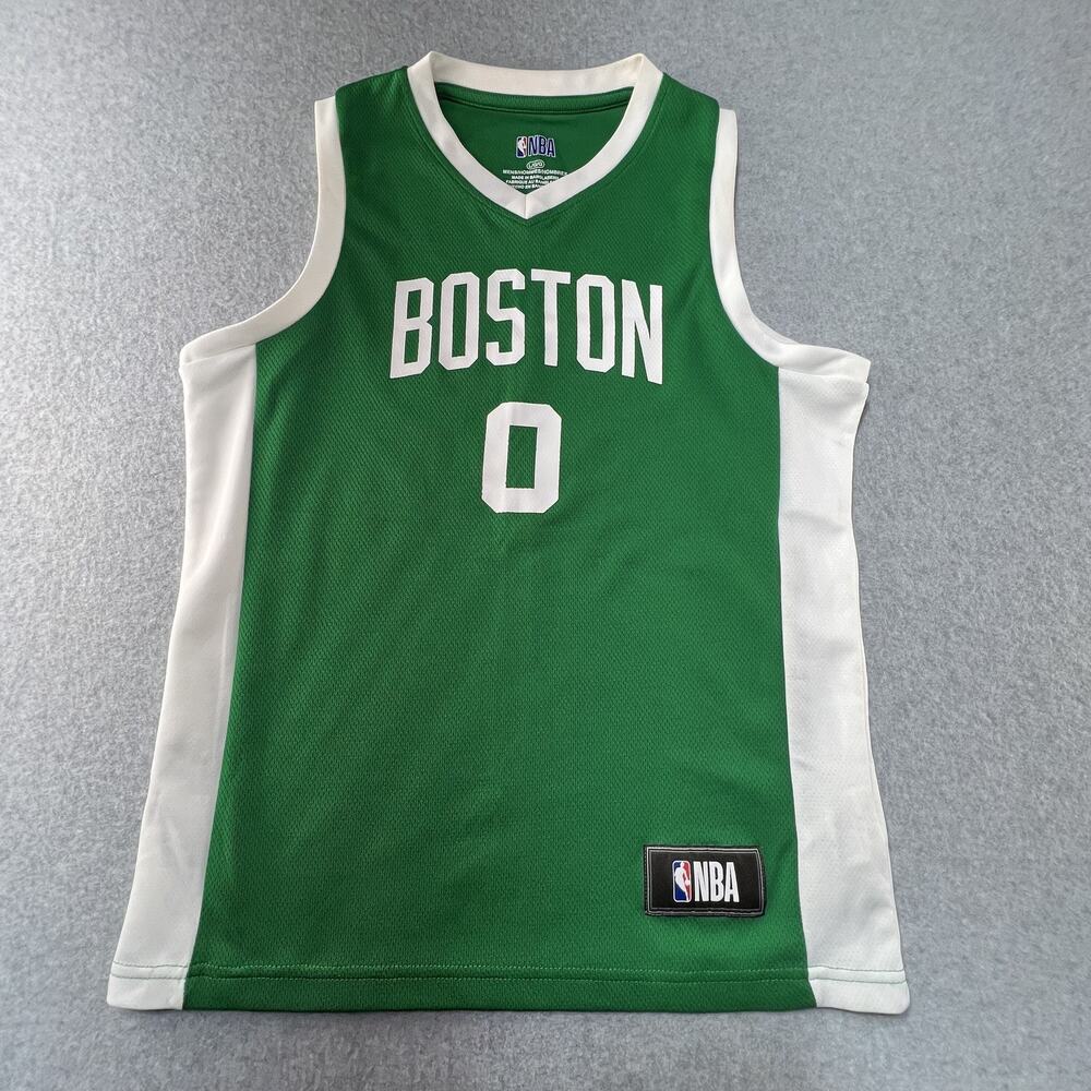 Boston Celtics Jayson Tatum #0 NBA Jersey Green/White Size Large